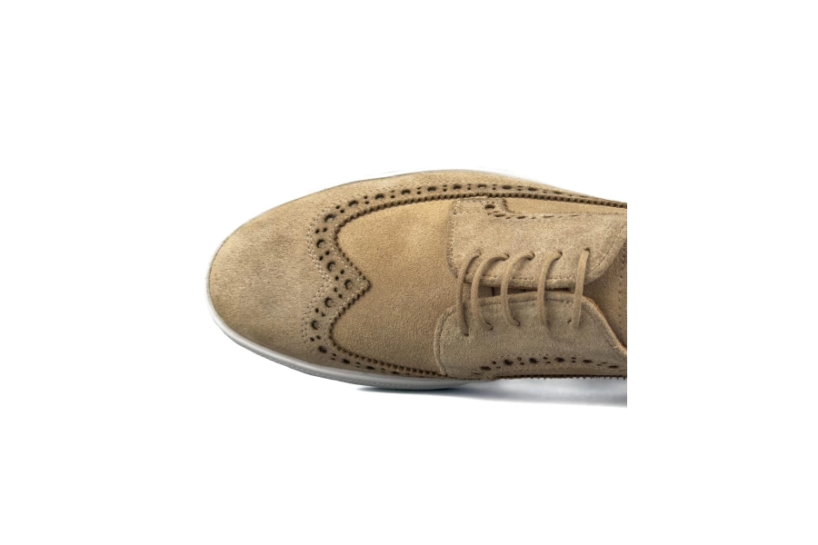 Shoecide Tango-y Bej Hakiki Süet Deri Günlük Klasik Erkek Ayakkabı