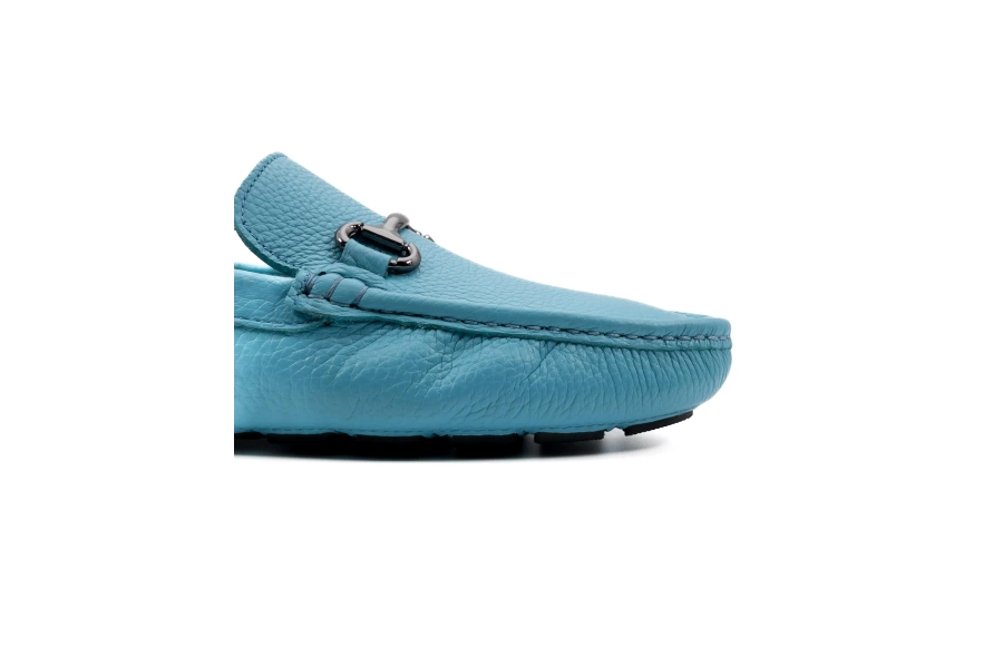Shoecide Troya Açık Mavi Hakiki Deri Erkek Loafer Ayakkabı