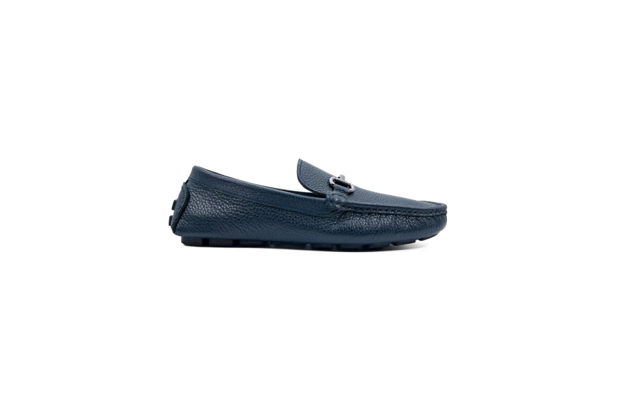 Shoecide Troya Lacivert Hakiki Deri Erkek Loafer Ayakkabı