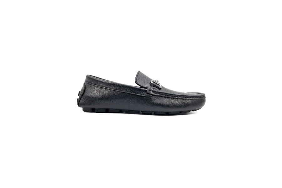 Shoecide Troya Siyah Hakiki Deri Erkek Loafer Ayakkabı