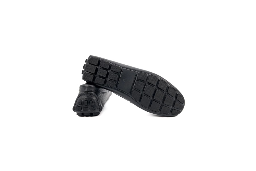 Shoecide Troya Siyah Hakiki Deri Erkek Loafer Ayakkabı