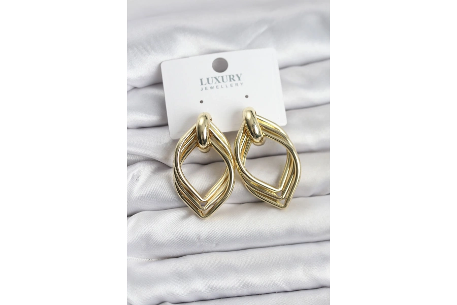 Shoecide Vintage Gold Renk Pirinç Kadın Küpe