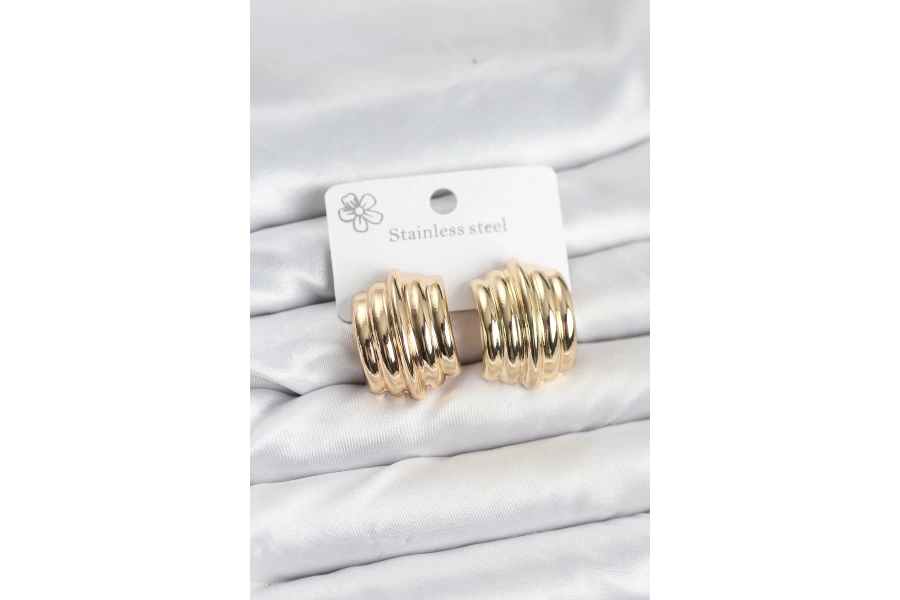 Shoecide Vintage Model 316l Çelik Gold Renk Kadın Küpe