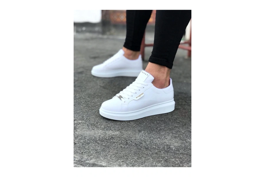 Shoecide Wg01 Beyaz Düz Erkek Casual Ayakkabı