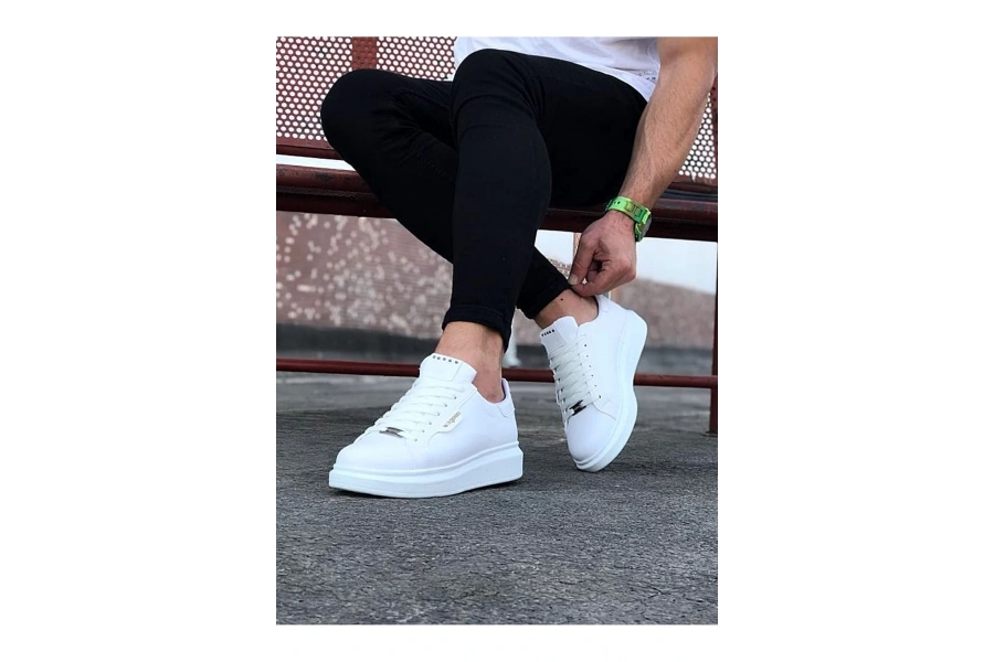 Shoecide Wg01 Beyaz Düz Erkek Casual Ayakkabı