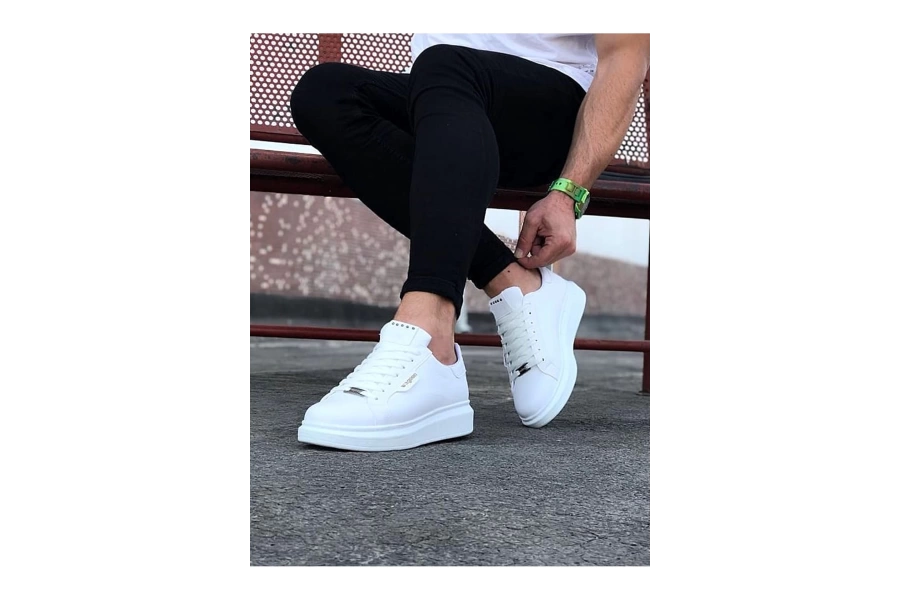 Shoecide Wg01 Beyaz Düz Erkek Casual Ayakkabı