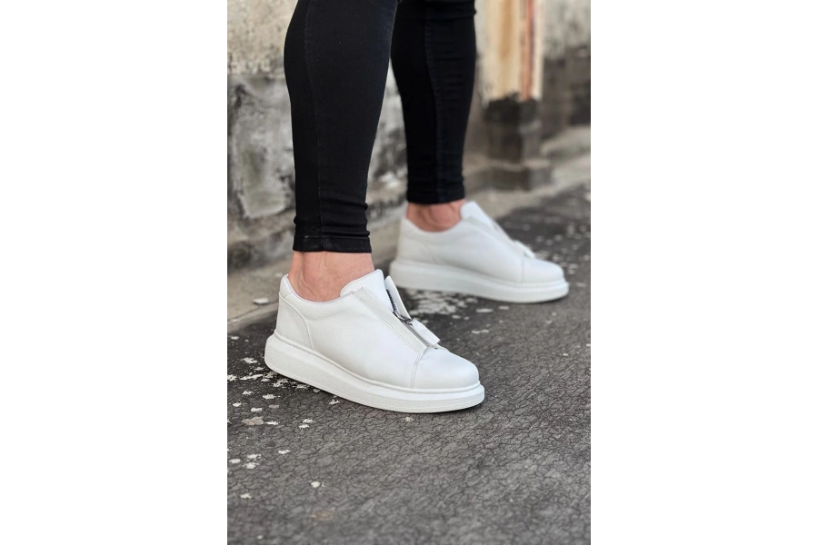 Shoecide Wg010 Beyaz Cilt Erkek Casual Ayakkabı