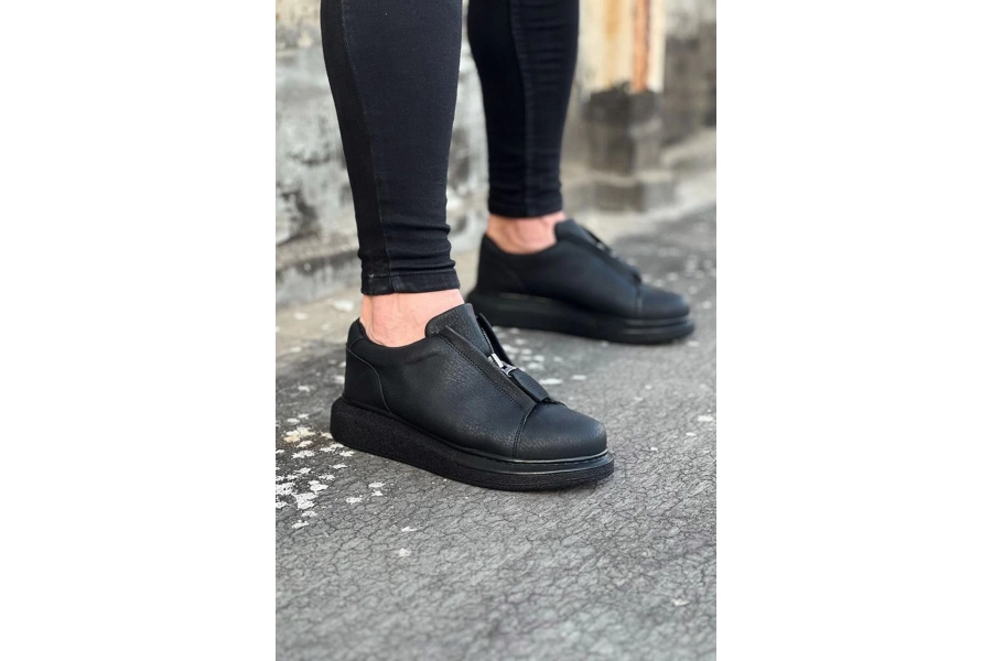 Shoecide Wg010 Kömür Cilt Erkek Casual Ayakkabı