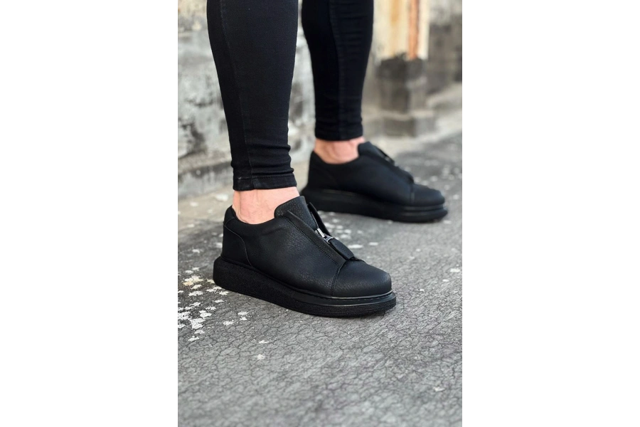 Shoecide Wg010 Kömür Cilt Erkek Casual Ayakkabı
