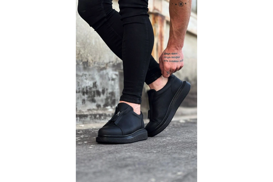 Shoecide Wg010 Kömür Cilt Erkek Casual Ayakkabı