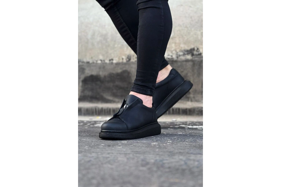 Shoecide Wg010 Kömür Cilt Erkek Casual Ayakkabı