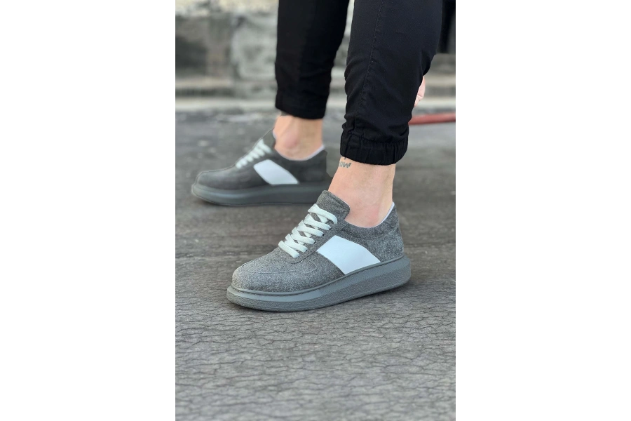 Shoecide Wg011 Gri Süet Erkek Casual Ayakkabı
