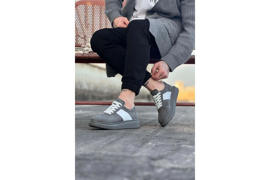 Shoecide Wg011 Gri Süet Erkek Casual Ayakkabı