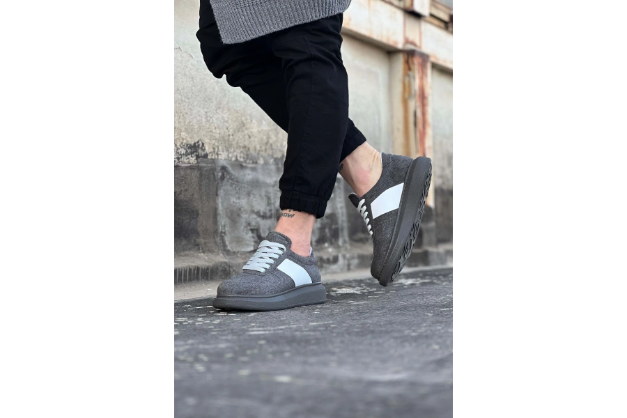 Shoecide Wg011 Gri Süet Erkek Casual Ayakkabı