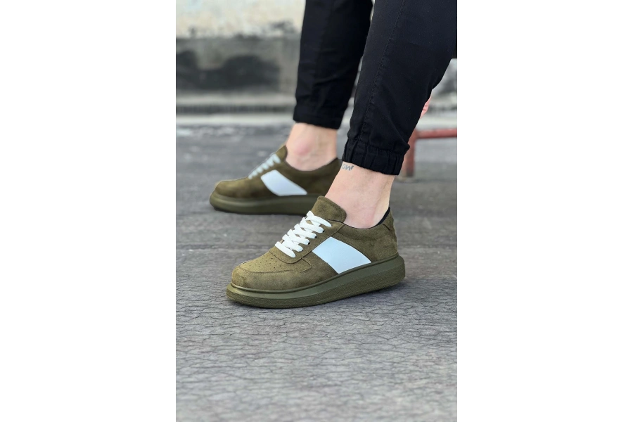Shoecide Wg011 Haki Süet Erkek Casual Ayakkabı