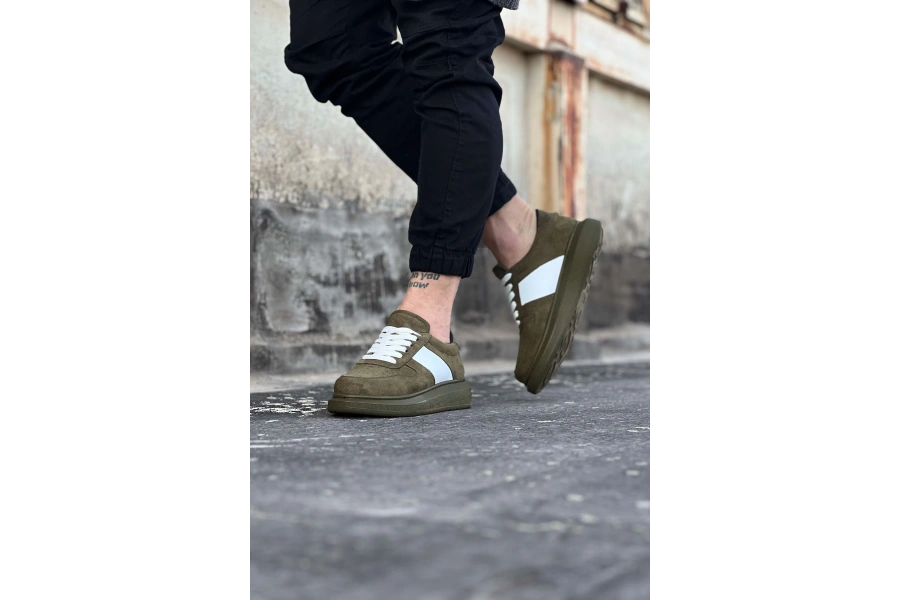 Shoecide Wg011 Haki Süet Erkek Casual Ayakkabı