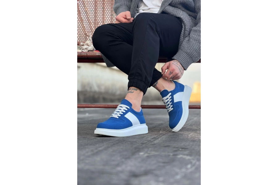 Shoecide Wg011 Mavi Süet Erkek Casual Ayakkabı