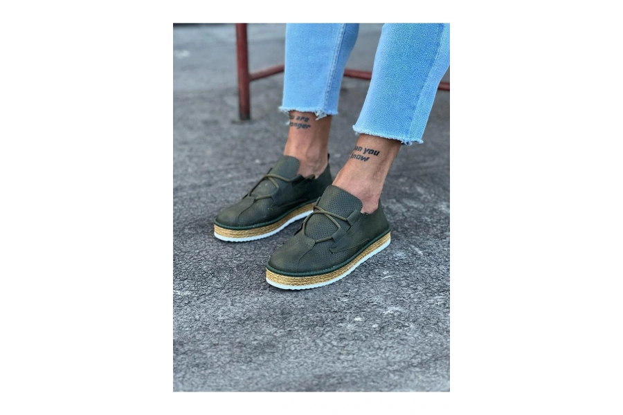 Shoecide Wg015 Haki Erkek Casual Ayakkabı
