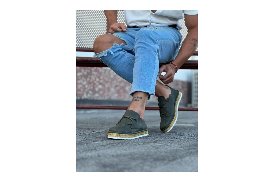 Shoecide Wg015 Haki Erkek Casual Ayakkabı