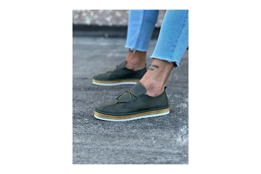 Shoecide Wg015 Haki Erkek Casual Ayakkabı