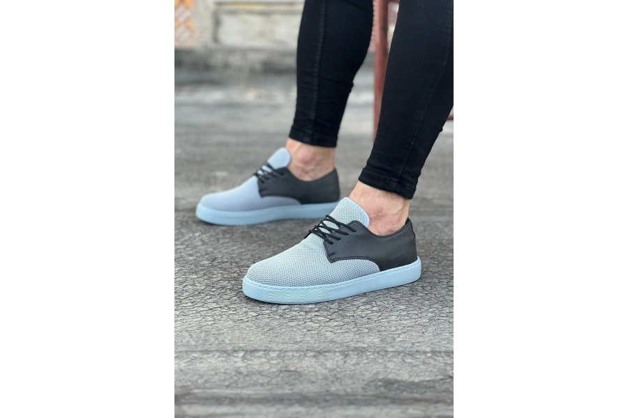 Shoecide Wg016 Gri Triko Erkek Casual Ayakkabı