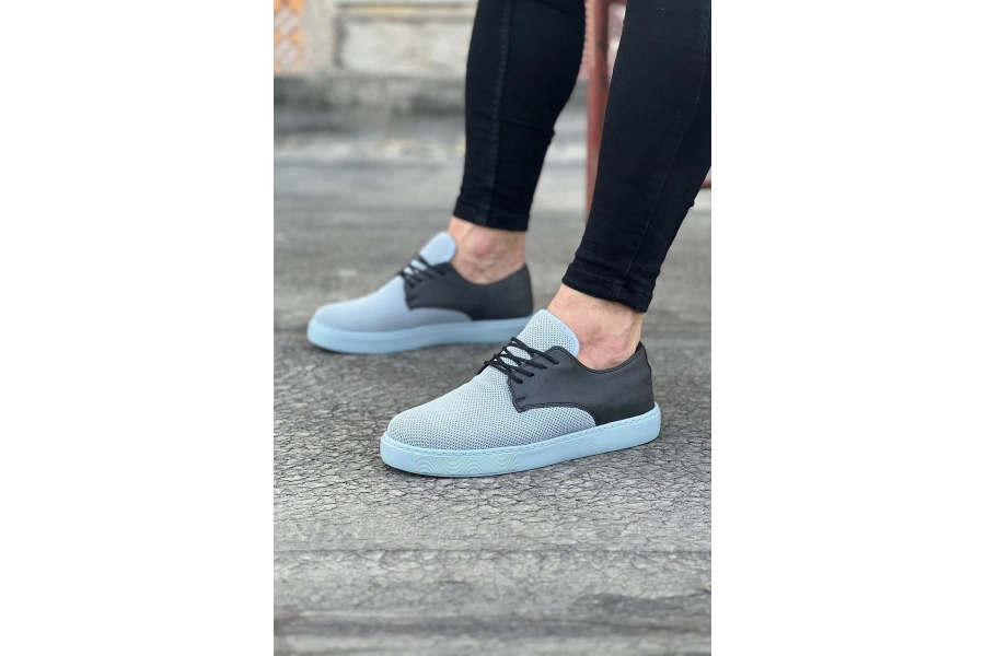 Shoecide Wg016 Gri Triko Erkek Casual Ayakkabı