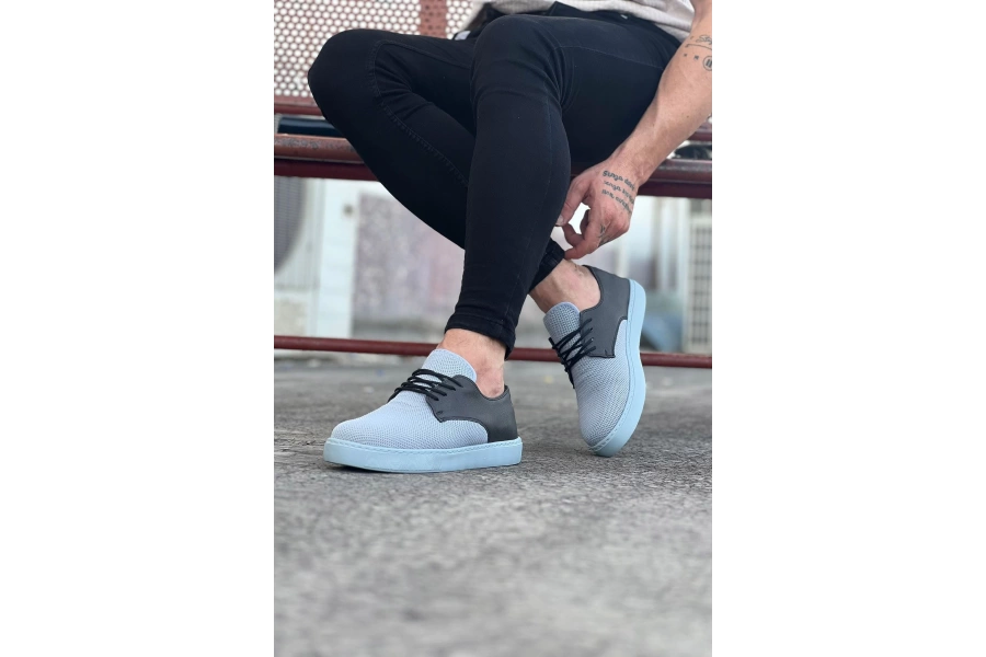 Shoecide Wg016 Gri Triko Erkek Casual Ayakkabı