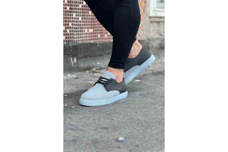 Shoecide Wg016 Gri Triko Erkek Casual Ayakkabı
