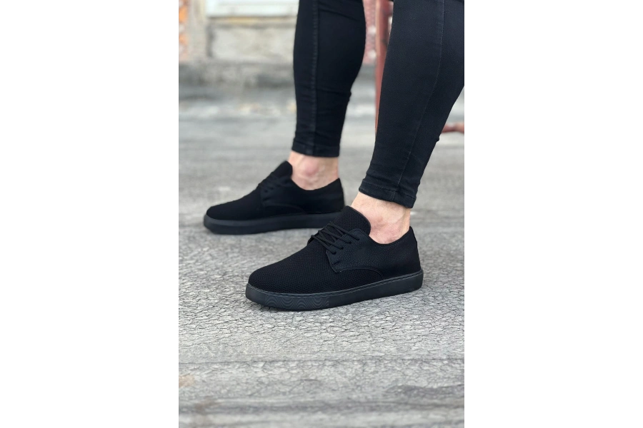 Shoecide Wg016 Kömür Triko Erkek Casual Ayakkabı