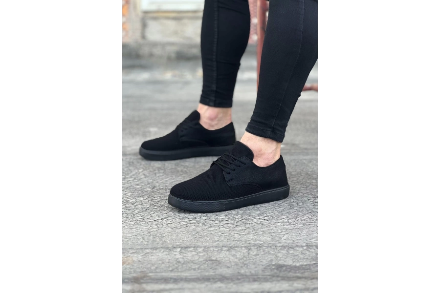 Shoecide Wg016 Kömür Triko Erkek Casual Ayakkabı