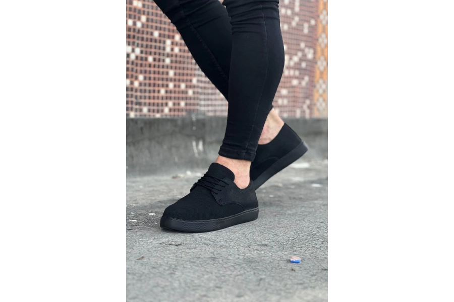 Shoecide Wg016 Kömür Triko Erkek Casual Ayakkabı