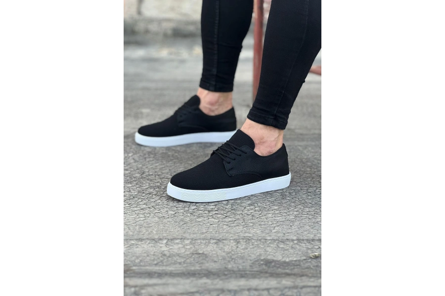 Shoecide Wg016 Siyah Triko Erkek Casual Ayakkabı
