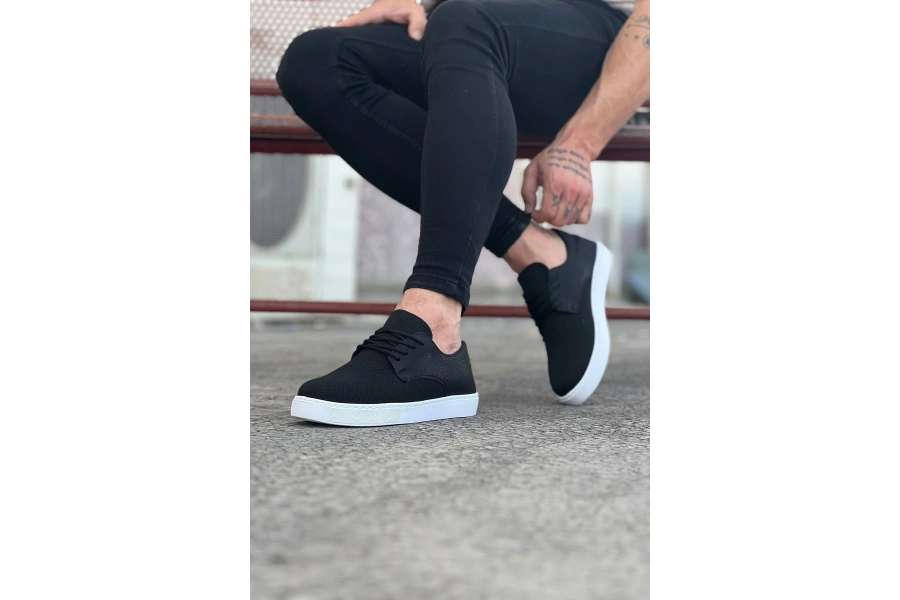 Shoecide Wg016 Siyah Triko Erkek Casual Ayakkabı