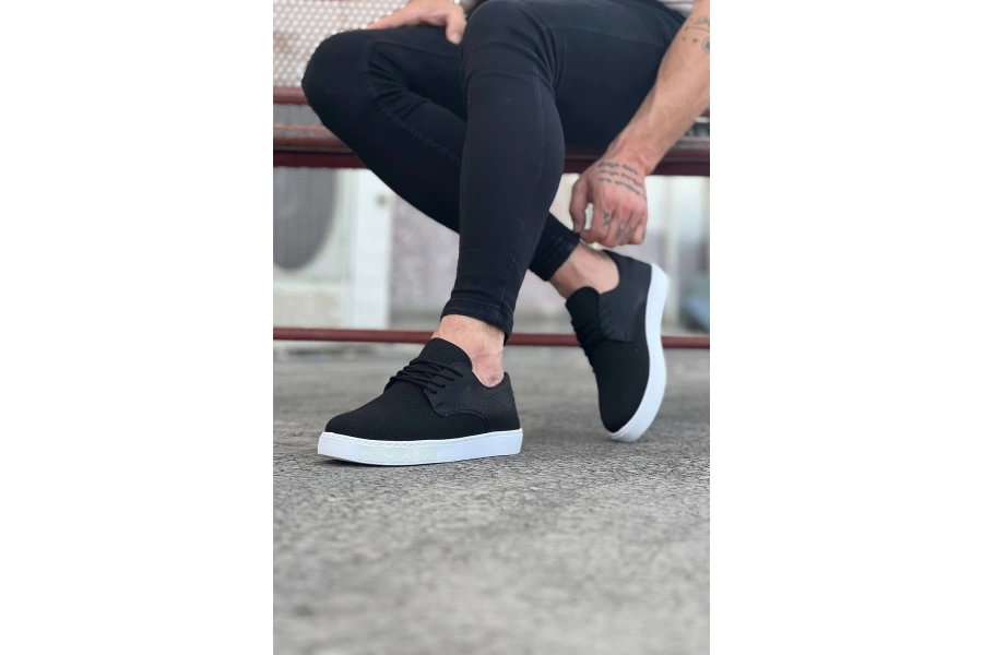 Shoecide Wg016 Siyah Triko Erkek Casual Ayakkabı