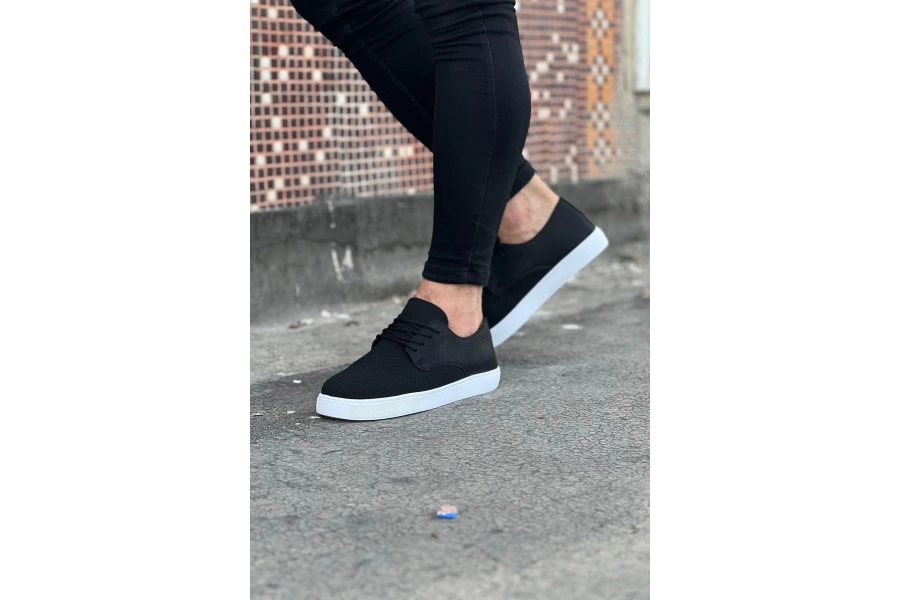 Shoecide Wg016 Siyah Triko Erkek Casual Ayakkabı