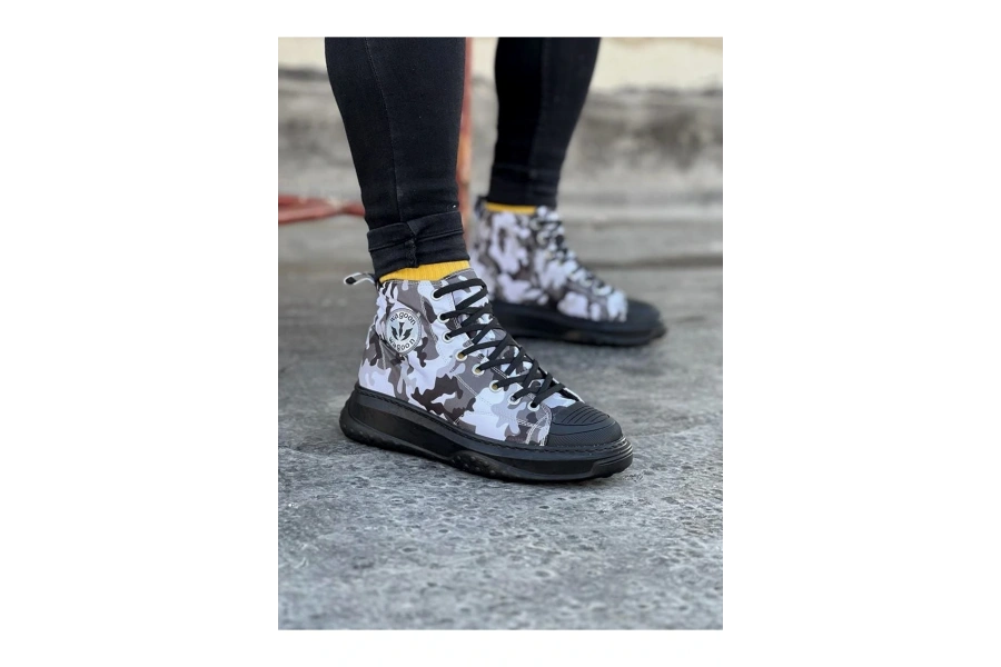 Shoecide Wg017 Acık Askeri Erkek Yarım Bilek Casual Ayakkabı
