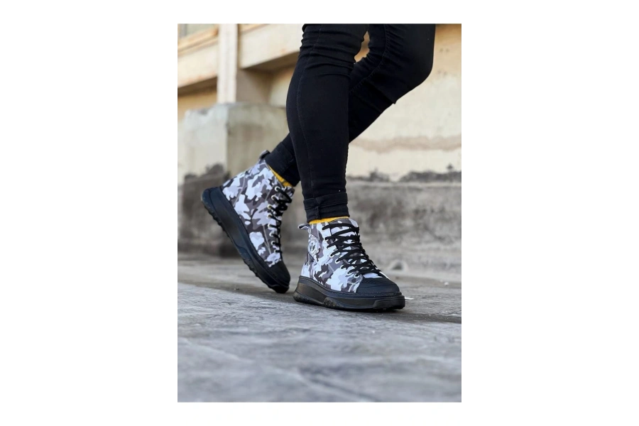 Shoecide Wg017 Acık Askeri Erkek Yarım Bilek Casual Ayakkabı