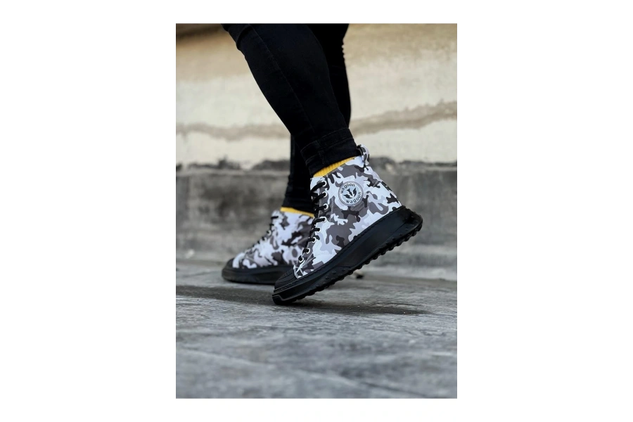 Shoecide Wg017 Acık Askeri Erkek Yarım Bilek Casual Ayakkabı