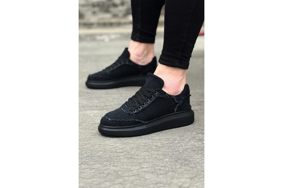 Shoecide Wg018 Kömür Kot Kumaş Erkek Casual Ayakkabı