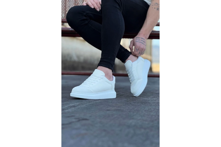 Shoecide Wg019 Beyaz Triko Erkek Casual Ayakkabı