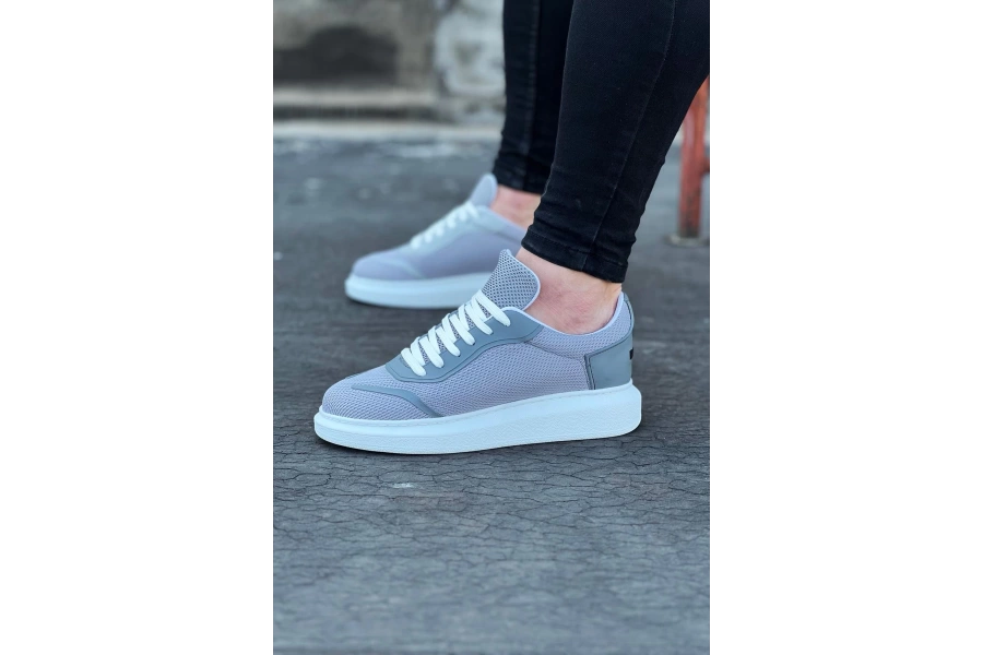 Shoecide Wg019 Gri Triko Erkek Casual Ayakkabı