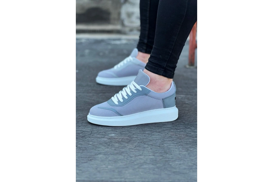 Shoecide Wg019 Gri Triko Erkek Casual Ayakkabı