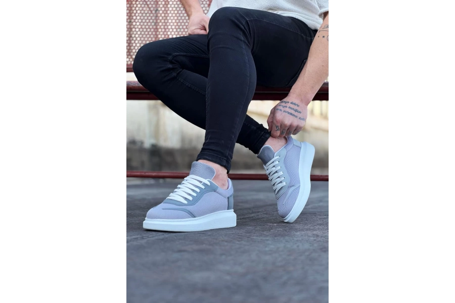 Shoecide Wg019 Gri Triko Erkek Casual Ayakkabı