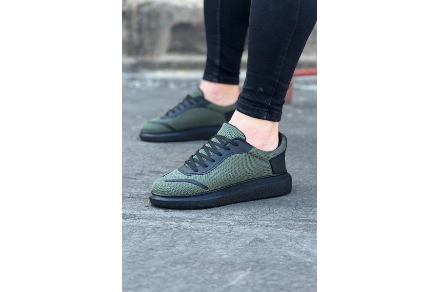Shoecide Wg019 Haki Triko Erkek Casual Ayakkabı