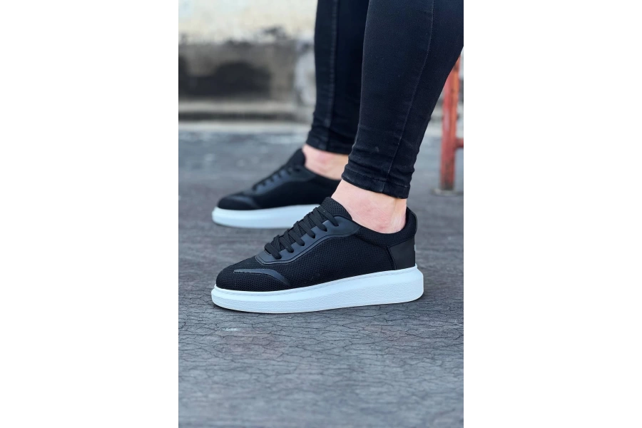 Shoecide Wg019 Siyah Triko Erkek Casual Ayakkabı