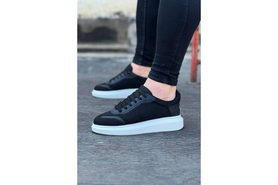 Shoecide Wg019 Siyah Triko Erkek Casual Ayakkabı