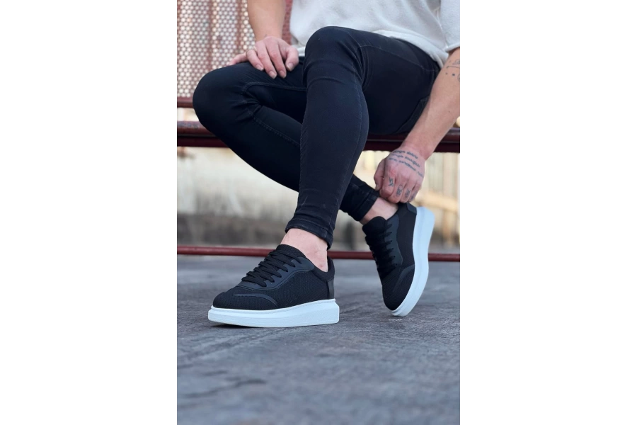 Shoecide Wg019 Siyah Triko Erkek Casual Ayakkabı