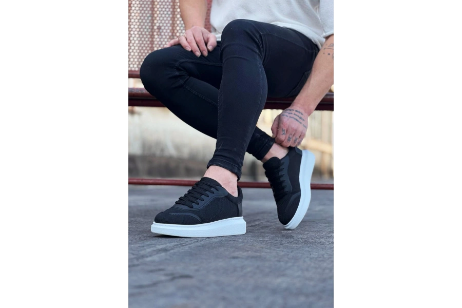 Shoecide Wg019 Siyah Triko Erkek Casual Ayakkabı