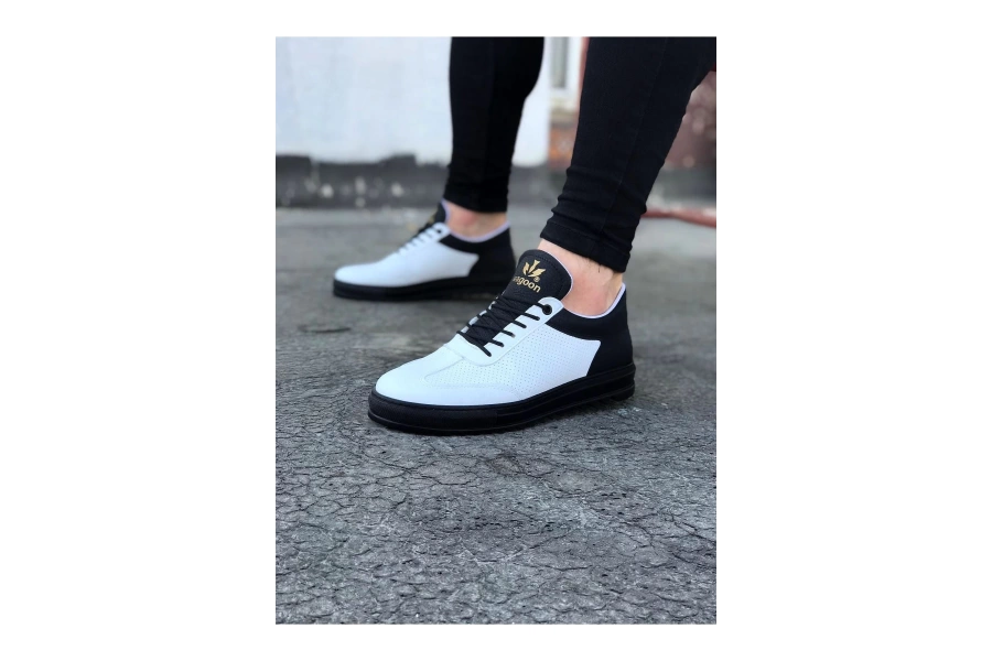 Shoecide Wg022 Beyaz Kömür Erkek Casual Ayakkabı