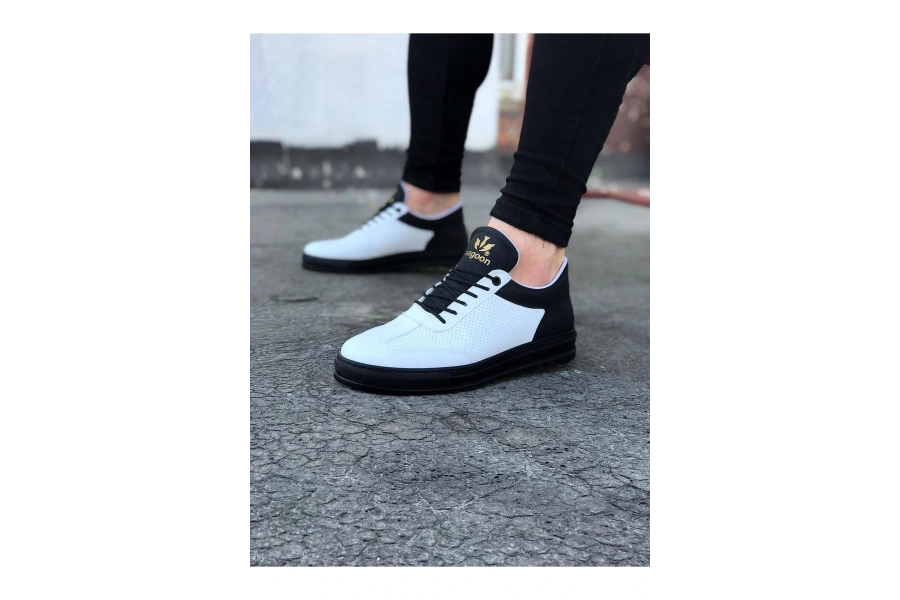 Shoecide Wg022 Beyaz Kömür Erkek Casual Ayakkabı